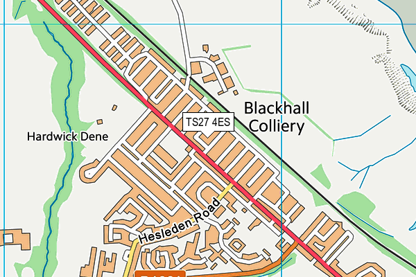 TS27 4ES map - OS VectorMap District (Ordnance Survey)