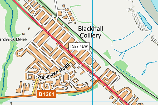 TS27 4EW map - OS VectorMap District (Ordnance Survey)