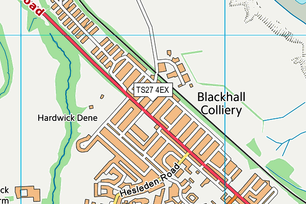 TS27 4EX map - OS VectorMap District (Ordnance Survey)