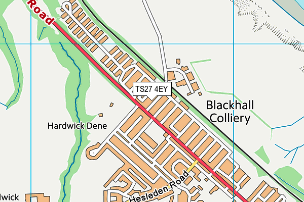 TS27 4EY map - OS VectorMap District (Ordnance Survey)