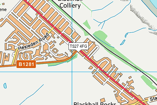 TS27 4FG map - OS VectorMap District (Ordnance Survey)