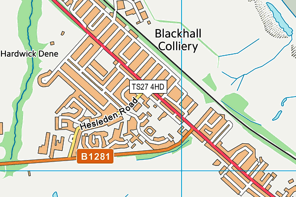 TS27 4HD map - OS VectorMap District (Ordnance Survey)