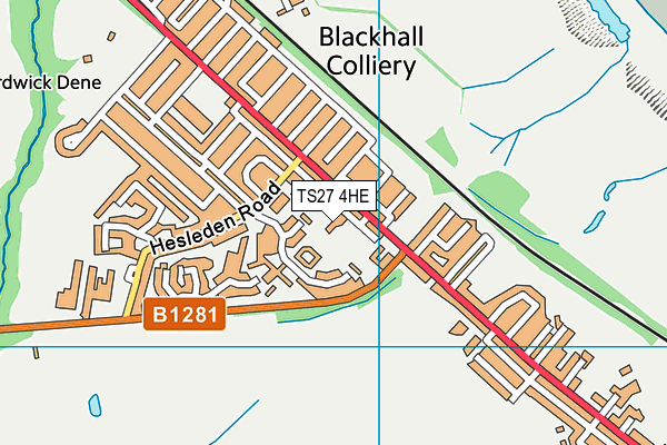 St Joseph's Catholic Primary School, Blackhall map (TS27 4HE) - OS VectorMap District (Ordnance Survey)