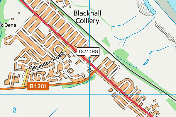 TS27 4HG map - OS VectorMap District (Ordnance Survey)