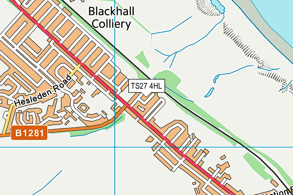 TS27 4HL map - OS VectorMap District (Ordnance Survey)