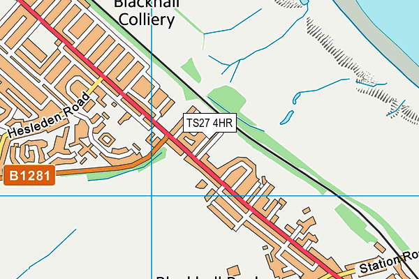 TS27 4HR map - OS VectorMap District (Ordnance Survey)