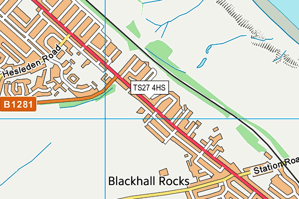 TS27 4HS map - OS VectorMap District (Ordnance Survey)