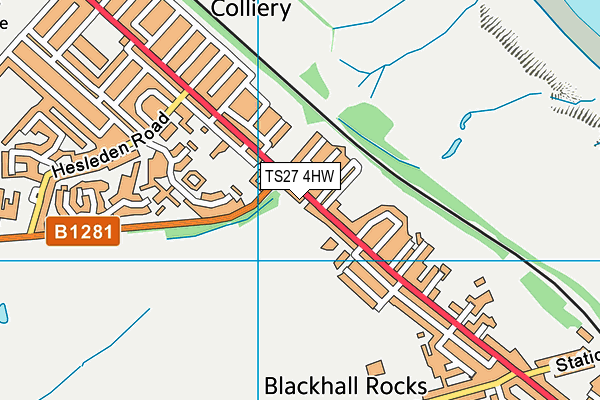 TS27 4HW map - OS VectorMap District (Ordnance Survey)