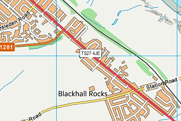 TS27 4JE map - OS VectorMap District (Ordnance Survey)