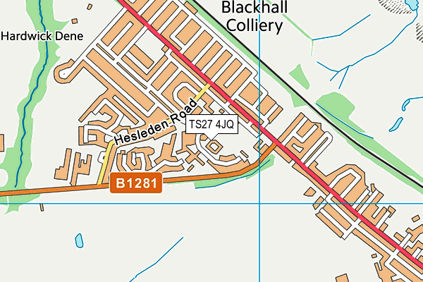 TS27 4JQ map - OS VectorMap District (Ordnance Survey)