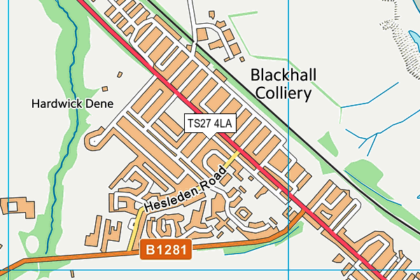 TS27 4LA map - OS VectorMap District (Ordnance Survey)