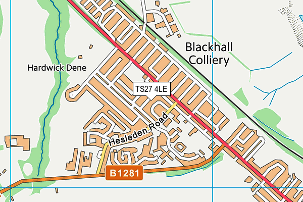 TS27 4LE map - OS VectorMap District (Ordnance Survey)