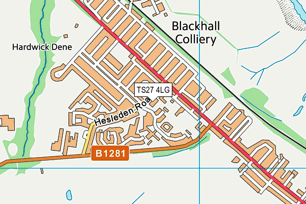 TS27 4LG map - OS VectorMap District (Ordnance Survey)