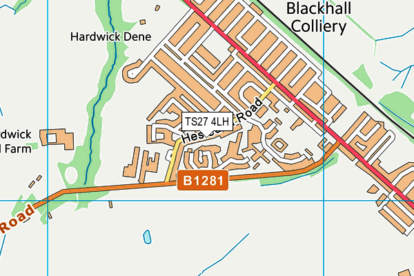 TS27 4LH map - OS VectorMap District (Ordnance Survey)