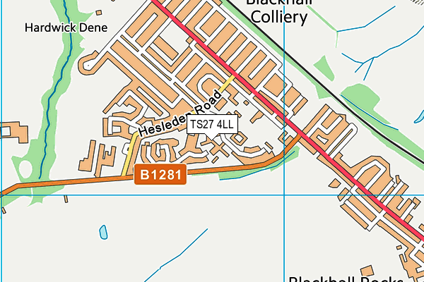 TS27 4LL map - OS VectorMap District (Ordnance Survey)