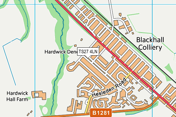 TS27 4LN map - OS VectorMap District (Ordnance Survey)