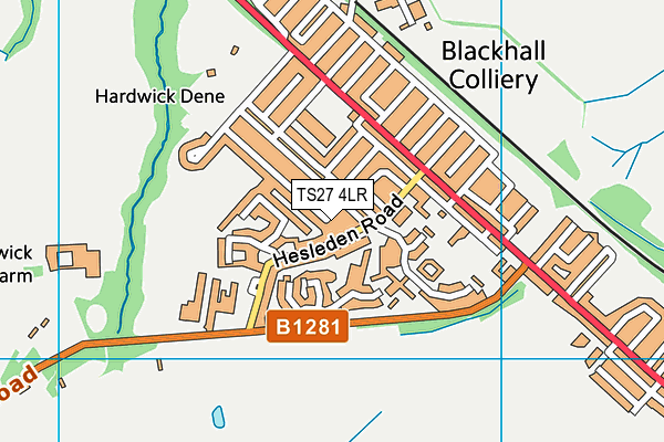 TS27 4LR map - OS VectorMap District (Ordnance Survey)