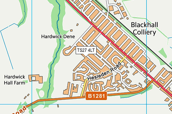 TS27 4LT map - OS VectorMap District (Ordnance Survey)