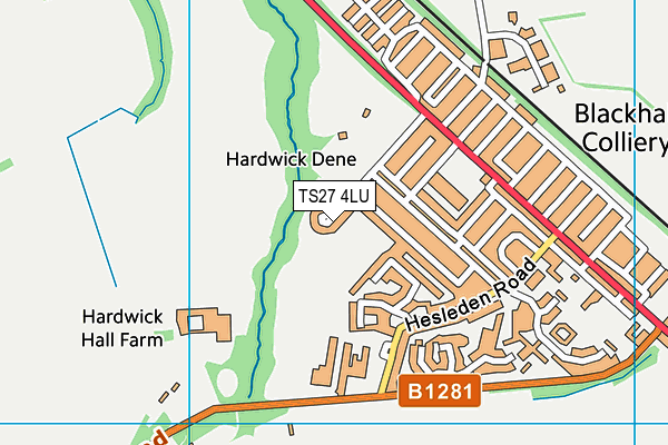 TS27 4LU map - OS VectorMap District (Ordnance Survey)