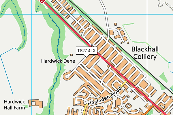 Blackhall Welfare Ground map (TS27 4LX) - OS VectorMap District (Ordnance Survey)