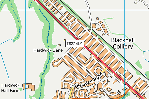 TS27 4LY map - OS VectorMap District (Ordnance Survey)