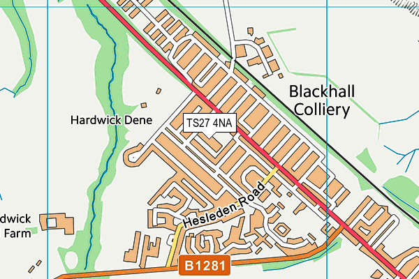 Blackhall Primary School map (TS27 4NA) - OS VectorMap District (Ordnance Survey)