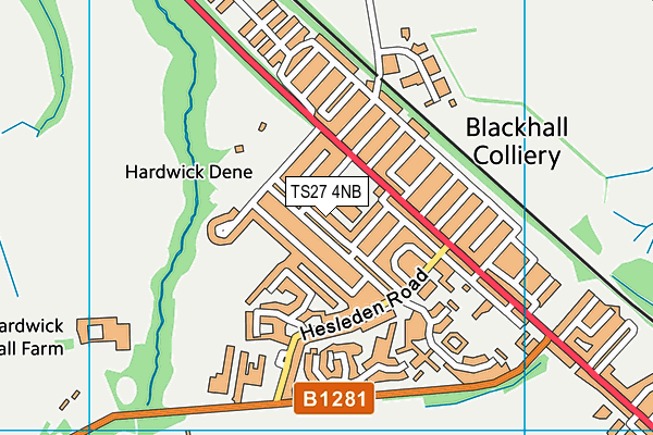 TS27 4NB map - OS VectorMap District (Ordnance Survey)