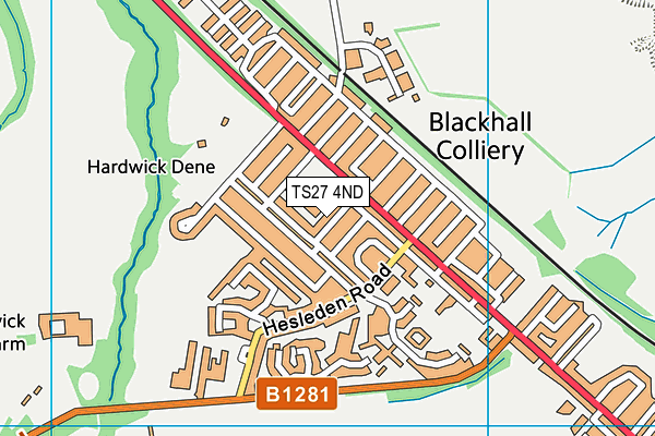 TS27 4ND map - OS VectorMap District (Ordnance Survey)