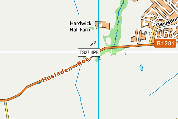 TS27 4PB map - OS VectorMap District (Ordnance Survey)