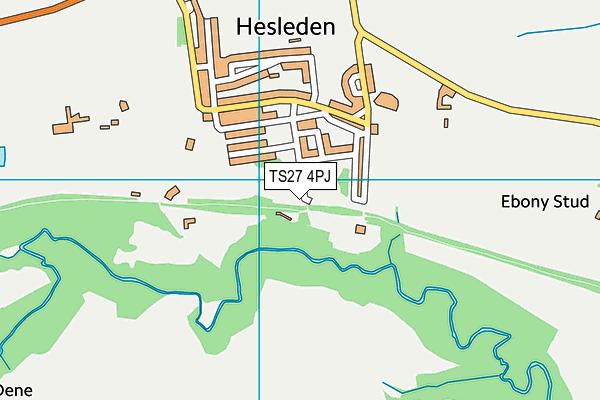 TS27 4PJ map - OS VectorMap District (Ordnance Survey)
