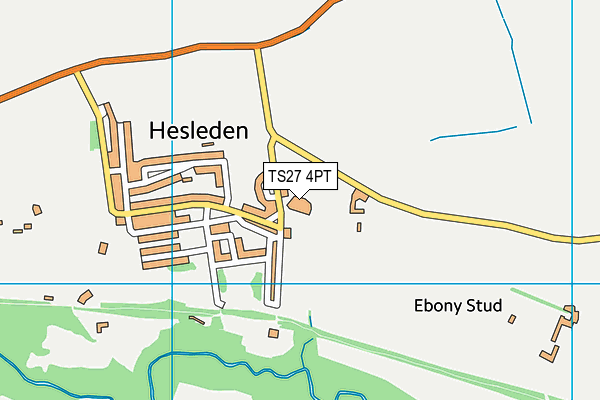 Hesleden Primary School map (TS27 4PT) - OS VectorMap District (Ordnance Survey)