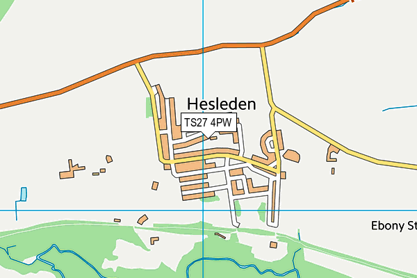 TS27 4PW map - OS VectorMap District (Ordnance Survey)