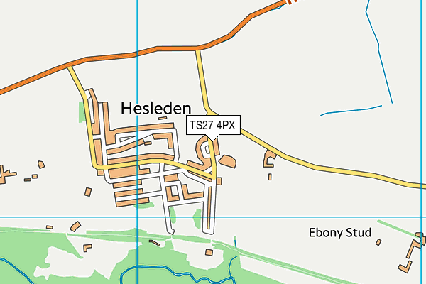 TS27 4PX map - OS VectorMap District (Ordnance Survey)