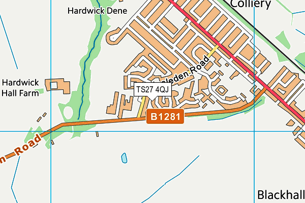 TS27 4QJ map - OS VectorMap District (Ordnance Survey)