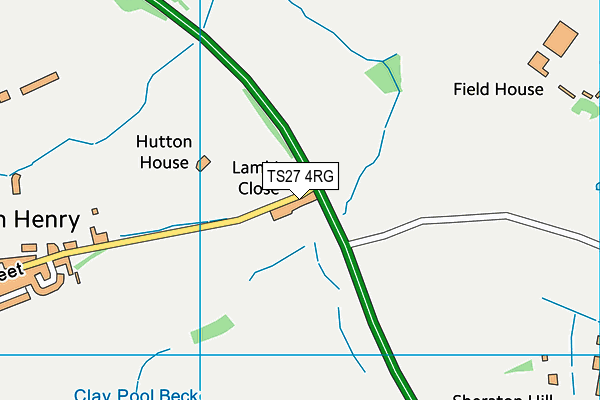 TS27 4RG map - OS VectorMap District (Ordnance Survey)