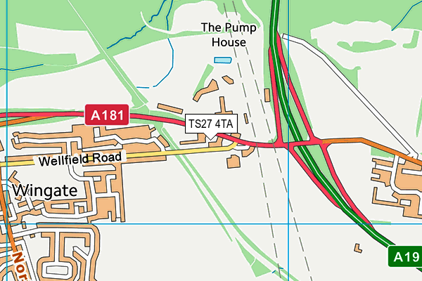 TS27 4TA map - OS VectorMap District (Ordnance Survey)