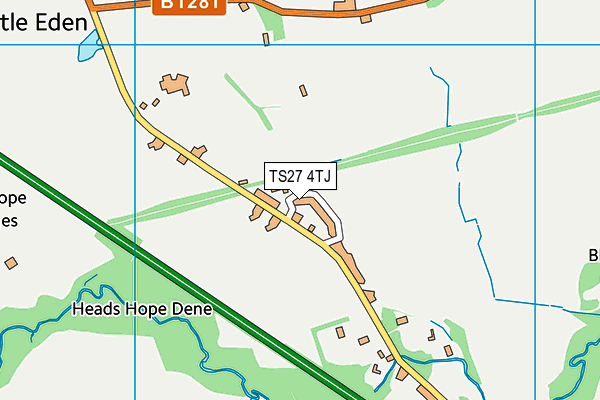 TS27 4TJ map - OS VectorMap District (Ordnance Survey)