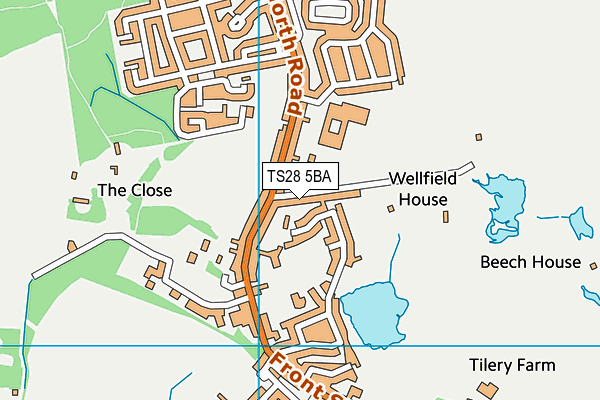 Wingate Junior School map (TS28 5BA) - OS VectorMap District (Ordnance Survey)