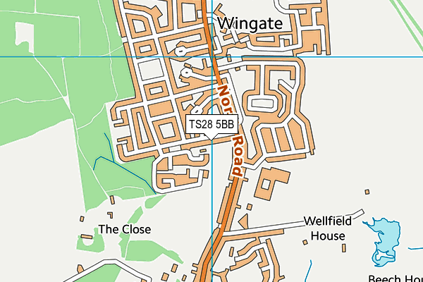 TS28 5BB map - OS VectorMap District (Ordnance Survey)