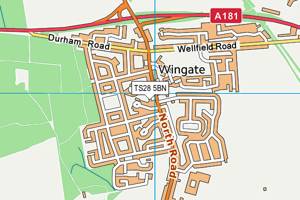 TS28 5BN map - OS VectorMap District (Ordnance Survey)