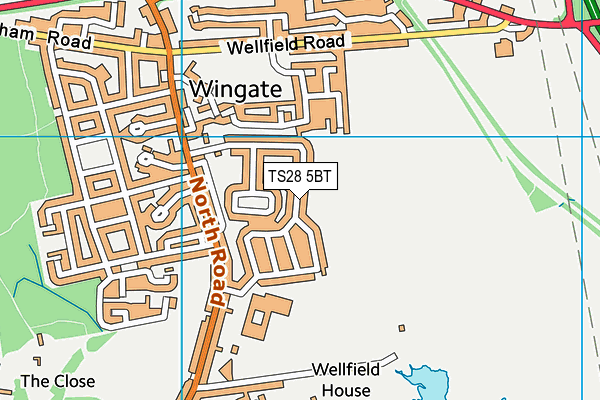 TS28 5BT map - OS VectorMap District (Ordnance Survey)