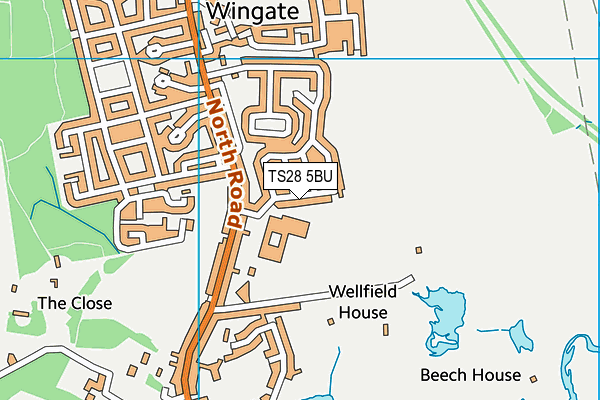 TS28 5BU map - OS VectorMap District (Ordnance Survey)