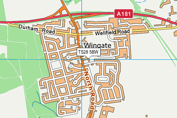 TS28 5BW map - OS VectorMap District (Ordnance Survey)