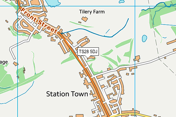 TS28 5DJ map - OS VectorMap District (Ordnance Survey)