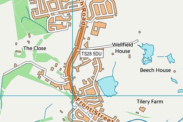TS28 5DU map - OS VectorMap District (Ordnance Survey)