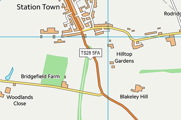 TS28 5FA map - OS VectorMap District (Ordnance Survey)