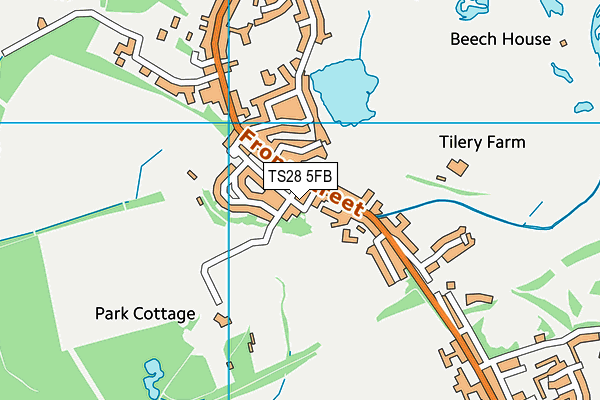 TS28 5FB map - OS VectorMap District (Ordnance Survey)