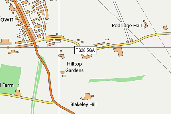 TS28 5GA map - OS VectorMap District (Ordnance Survey)