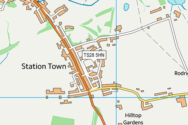TS28 5HN map - OS VectorMap District (Ordnance Survey)