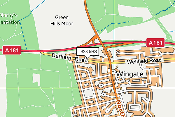 TS28 5HS map - OS VectorMap District (Ordnance Survey)